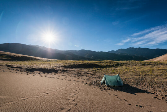 Camping in the dunes, Colorado