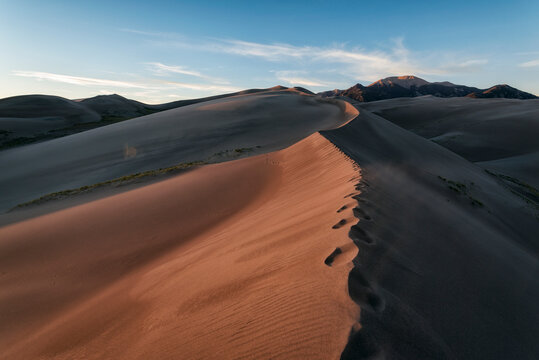 Dunes ridgeline with Mount Herard in the background