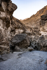Large Boulders Hide The Trail As it Continues Up The Wash