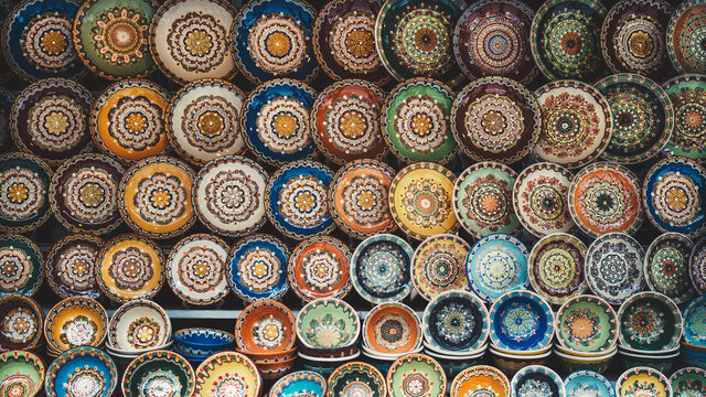 Colorful Handmade Pottery In Bulgaria