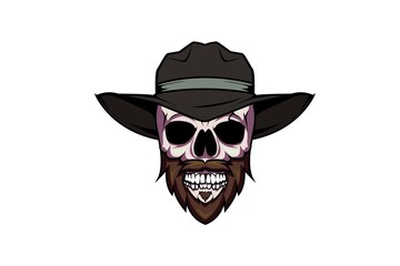 SKULL COWBOY VECTOR