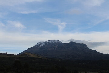 mountains and clouds