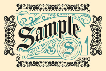 Western card with vintage style