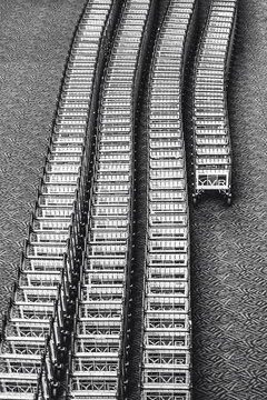 Airport Carts Lined Up Texture