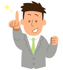 指差しする7・男性1・キラキラ