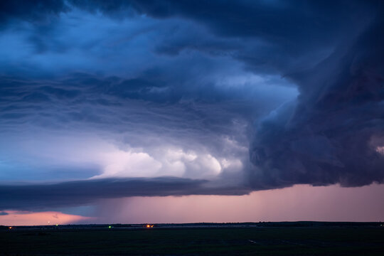 Colorful Clouds as Storm Breaks during Sunrise