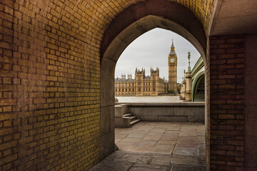 Houses of Parliament from Westminster Bridge in London