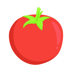 Tomato Emoji Icon Illustration. Vegetable Vector Symbol Emoticon Design Doodle Vector.