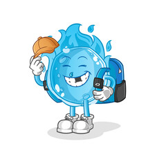 blue comet goes to school vector. cartoon character