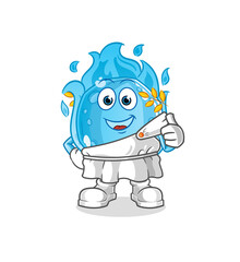 blue comet with greek clothing. cartoon mascot vector