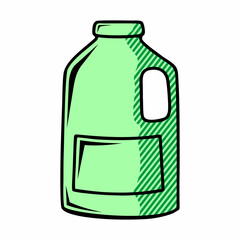 Vector design of gallon and milk logo. Set of gallon