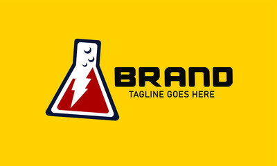 Lightning Lab Logo Design Vector