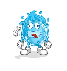 blue comet burp mascot. cartoon vector