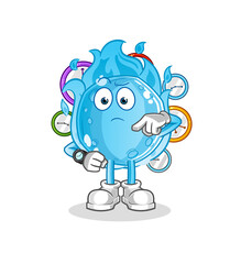 blue comet with wristwatch cartoon. cartoon mascot vector