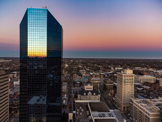 Lexington skyline at dusk