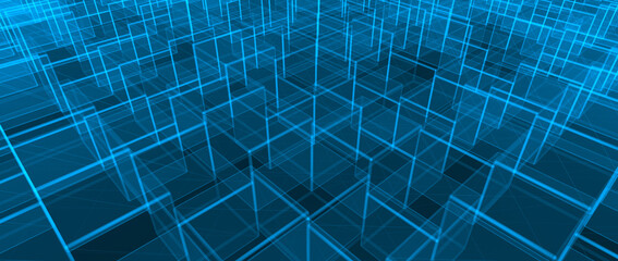 Modern hi-tech futuristic science technology concept background. Abstract digital technology high tech city design for banner background.