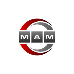 MAM Letter Initial Logo Design Template Vector Illustration