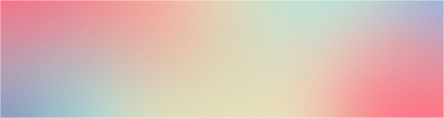 Blurred gradient background in pastel colors with noise. Colorful rainbow gradient. Smooth blend banner template.Image fo illustration, suitable for wallpaper, web banner, landing page.