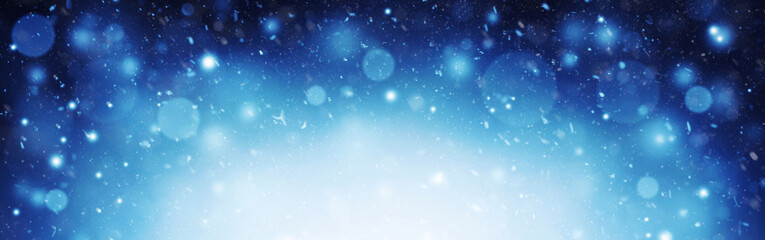 Winter Christmas scenic background with copy space.