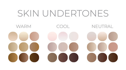 Skin Undertones Color Swatches Gradients