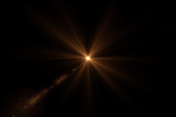Natural, Sun flare on the black background