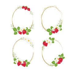 strawberry floral wreath collection