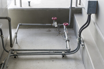 Naklejka premium バルブのON/OFF 配管