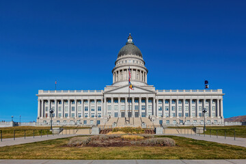 Sunny view of the Utah State Capitol