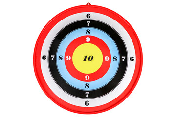 Shooting range target on a white background, isolated image