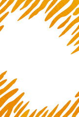 虎柄の葉書テンプレート【カラー】