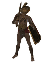3d illustration of an gladitor