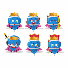 Queen and her magic clothes cartoon of blue lolipop wrapped wearing tiara