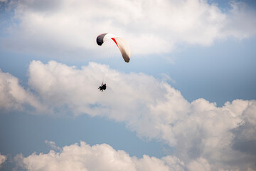 Paragliding with a pair of instructors