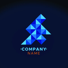 This an abstract colorful Vector logo for Business Company, Brand Logo, abstract colorful illustration