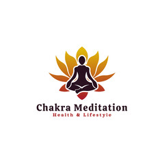 Chakra meditation professional logo vector