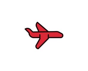Obraz premium Plane line icon. Vector symbol in trendy flat style on white background. Travel sing for design.