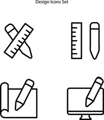 design icons set isolated on white background. design icon thin line outline linear design symbol for logo, web, app, UI. design icon simple sign.