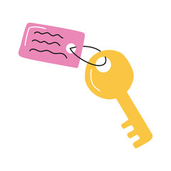 keys with pink keychain