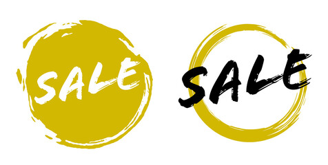 ブラシテクスチャによるSALEのマーク