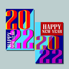 2022 Business Card Template Vector.