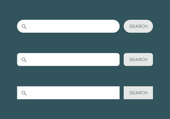 Obraz premium Search Bar, Website Box Icon Vector Set Collection