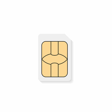 Nano SIM Card Icon Vector Isolated on White Background
