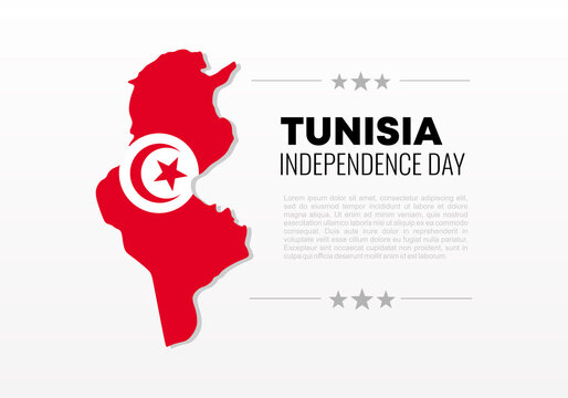 Tunisia independence day background banner poster for national celebration on March 20. - Powered by Adobe