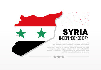 Syria independence day background banner poster for national celebration on April 11.