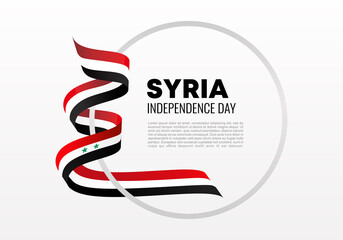 Syria independence day background banner poster for national celebration on April 11.