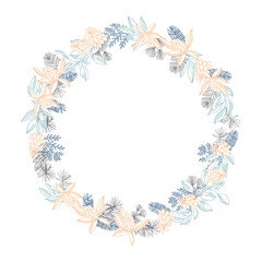 Christmas  floral wreath.