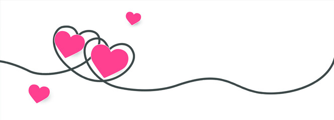 Happy Valentine's Day greeting card design. Designs for banners, cards, invitations for Valentine's day. Vector.