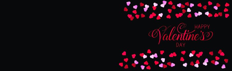 Happy Valentine's Day greeting card design. Designs for banners, cards, invitations for Valentine's day. Vector.