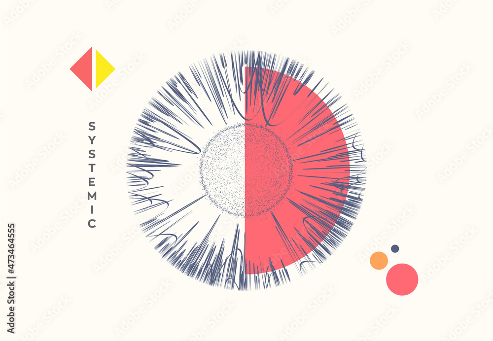 Poster abstract data technology background connected with lines and dots. vector illustration use for poste