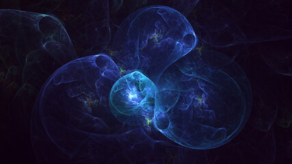 Obraz premium 3D rendering abstract colorful fractal light background